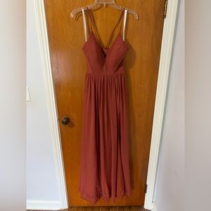 Bridesmaid Dress - AZAZIE AAIDA - Terracotta